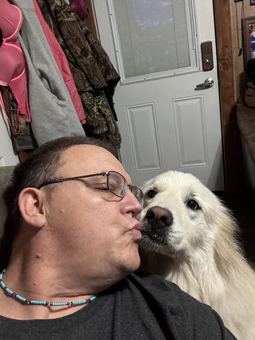 Elvis Ray Phillips Sr sharing a moment with Goosey